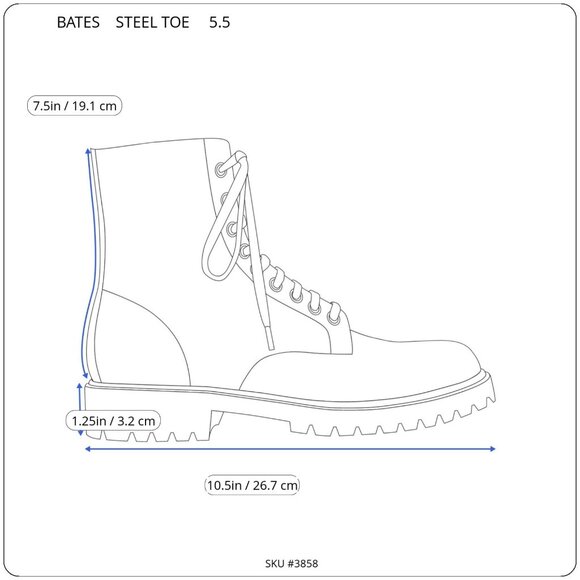 US Military BELLEVILLE Black Steel Toe Combat Boots 5.5R Oil Resistance NEW VTG. - Picture 12 of 14